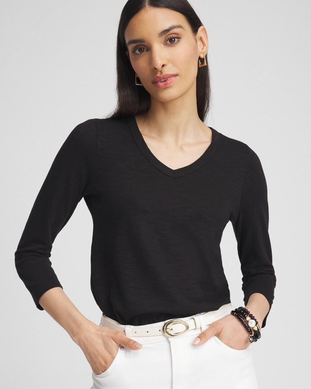 Women's V-Neck 3/4 Sleeve Tee product image