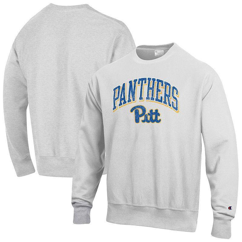 Mens Champion Gray Pitt Panthers Arch Over Logo Reverse Weave Pullover Sweatshirt Product Image