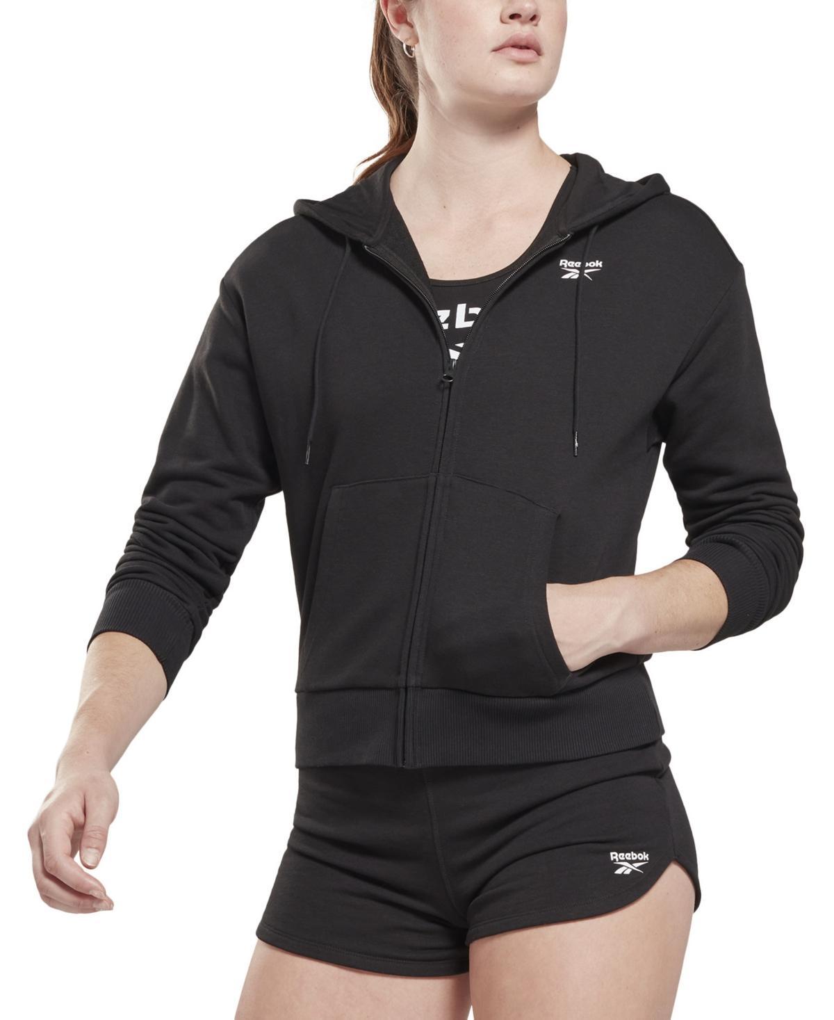 Reebok Womens French Terry Zip-Front Hoodie Product Image