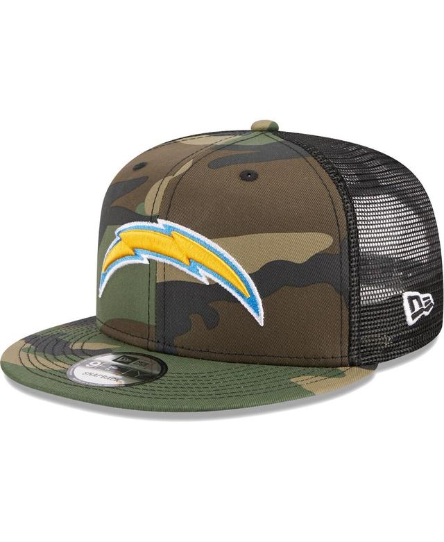 Mens New Era Camo Los Angeles Chargers Main Trucker 9FIFTY Snapback Hat Product Image