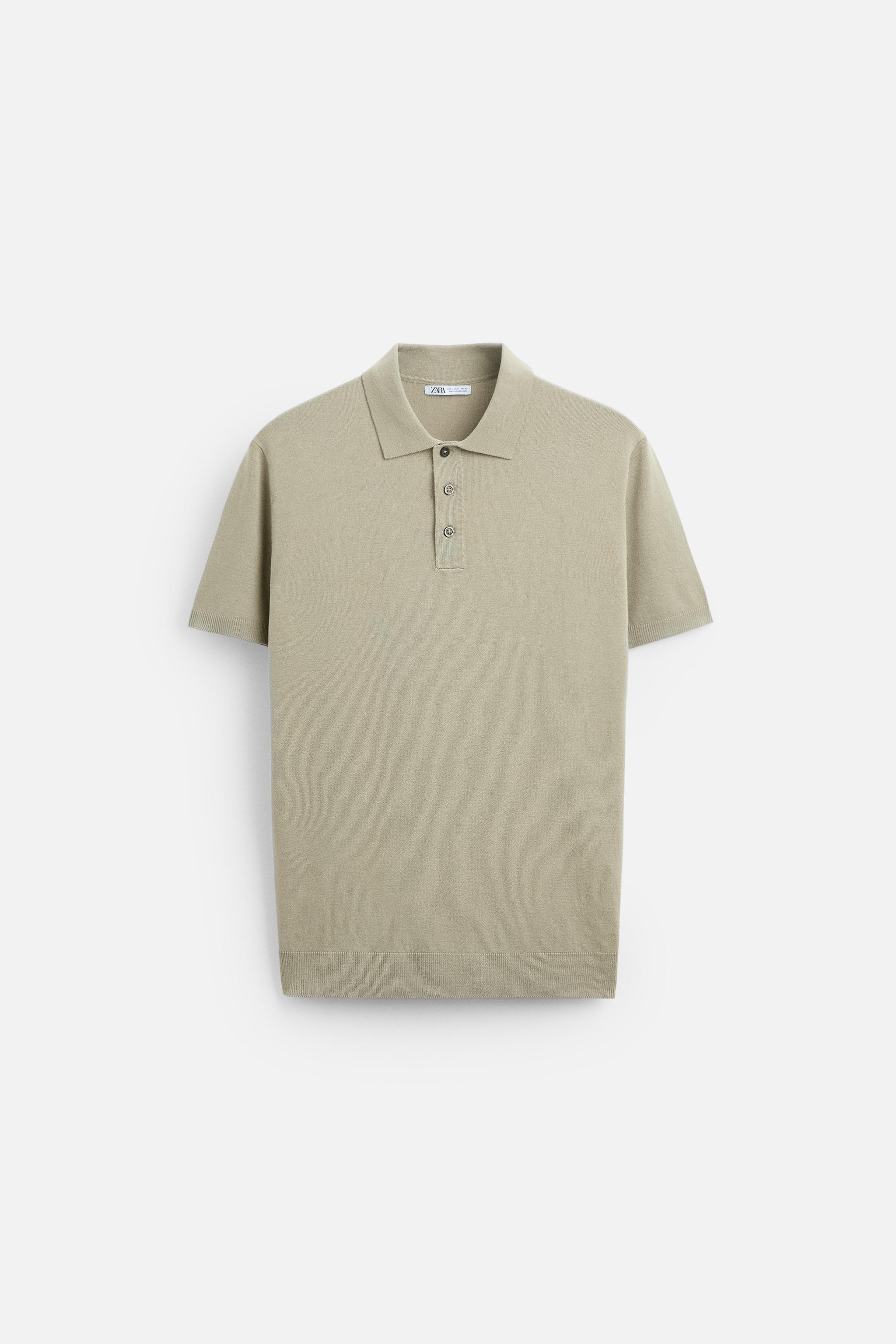 VISCOSE BLEND KNIT POLO SHIRT Product Image