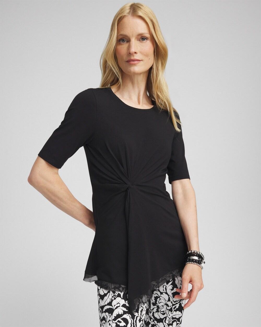 Touch of Cool™ Abstract Draped Tunic Product Image