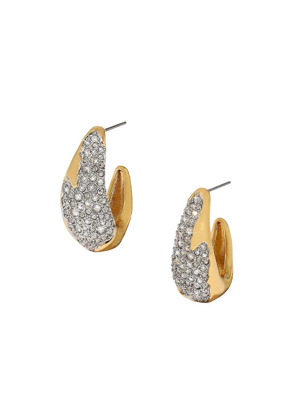 Alexis Bittar Solanales Pav Crystal Chunky Hoop Earrings Product Image