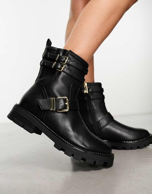 River Island buckled biker boot Product Image