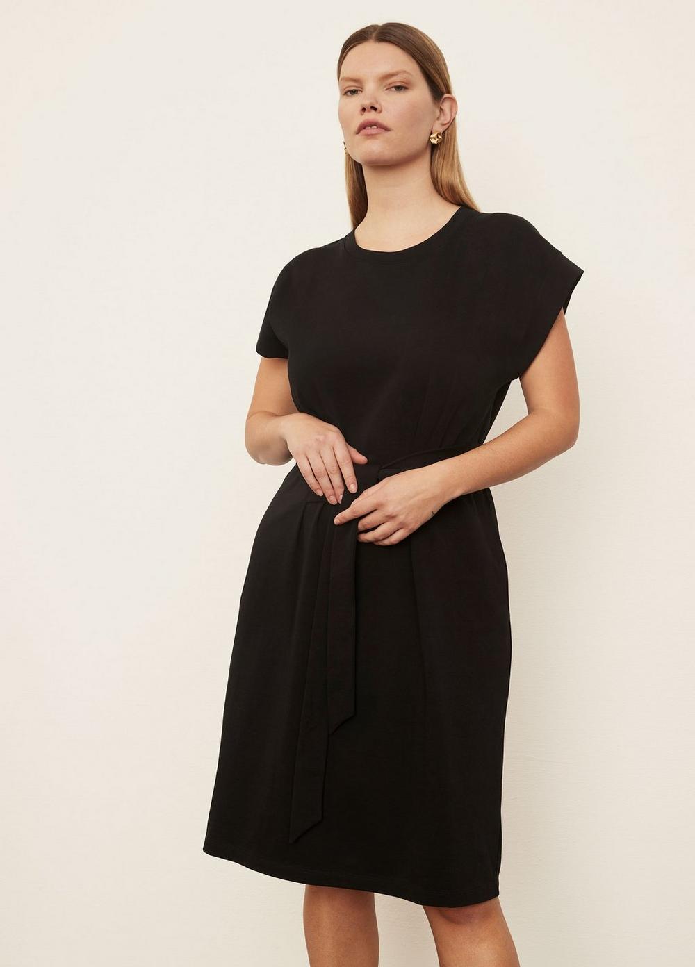 Short Sleeve Tie-Waist Dress Product Image