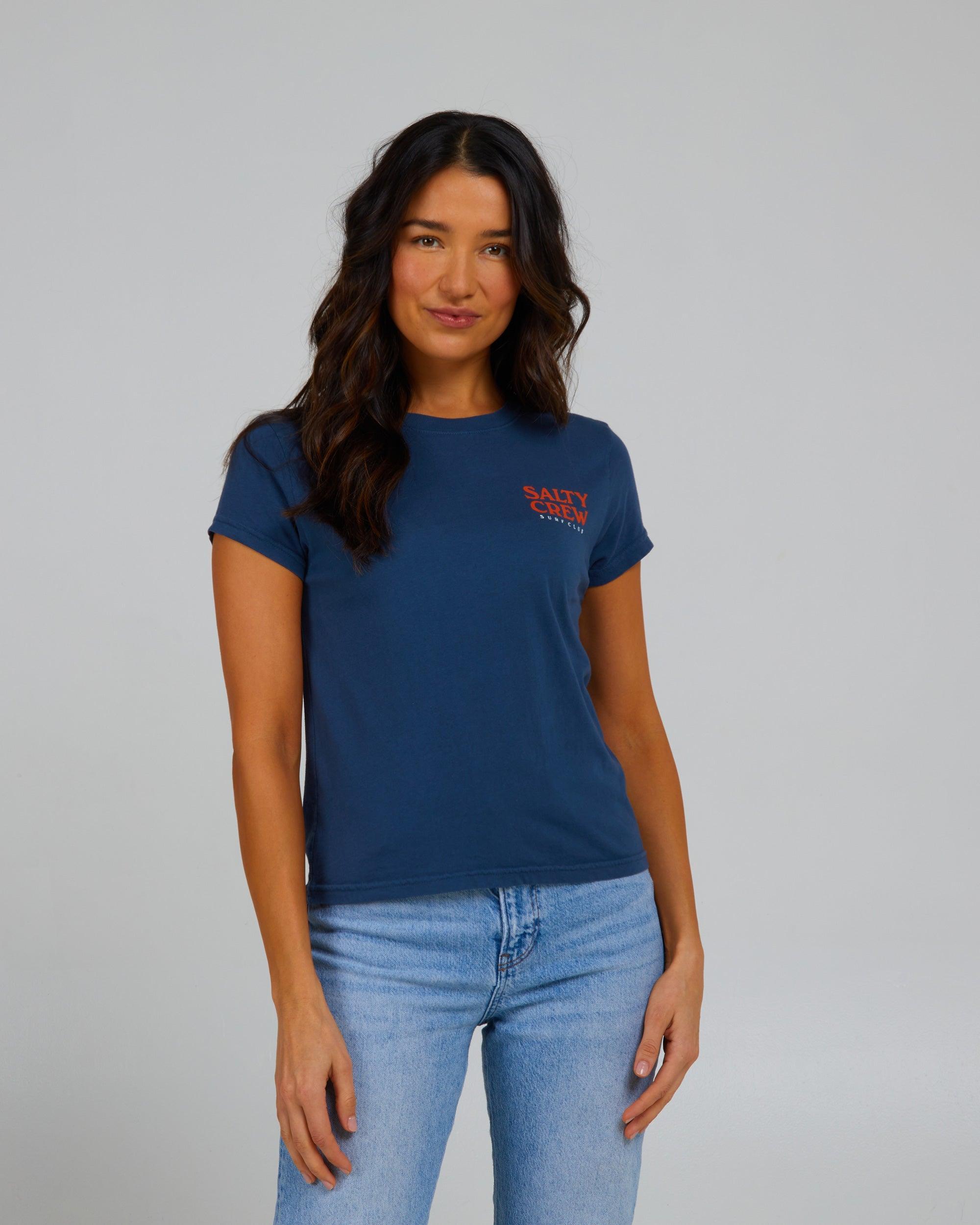 Surf Check Denim Modern Tee Female Product Image