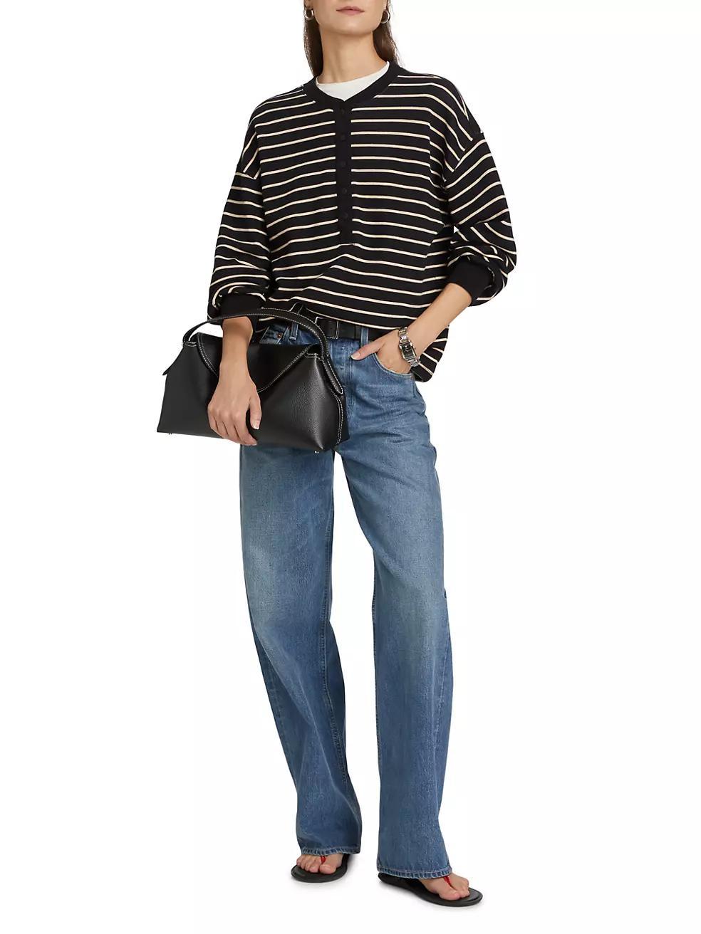 Joan Striped Cotton Sweater Product Image