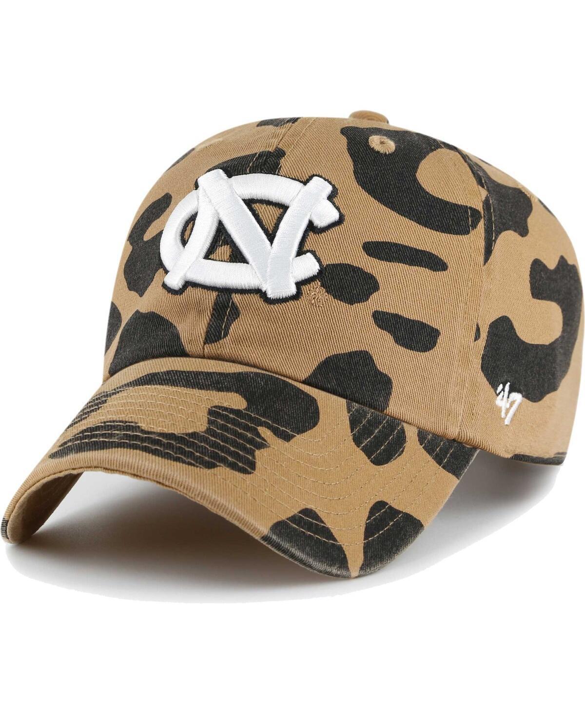 Womens 47 North Carolina Tar Heels Rosette Leopard Clean Up Adjustable Hat Product Image