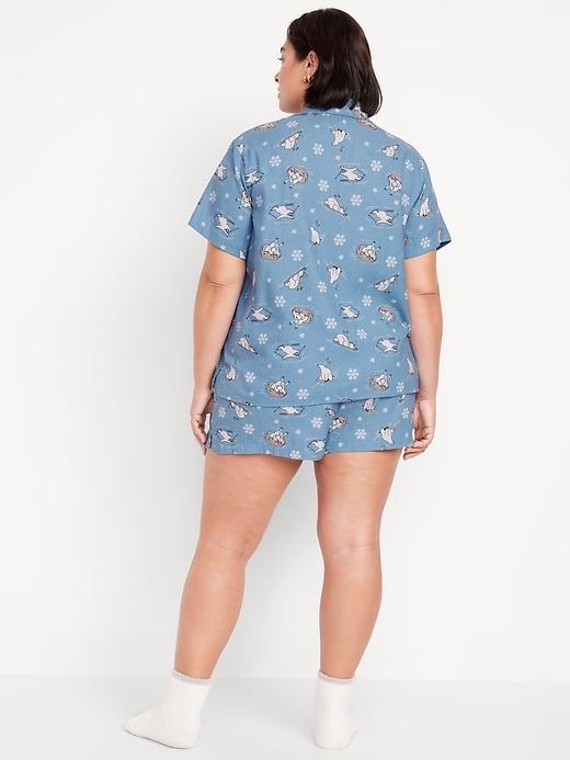 Printed Flannel Pajama Set Product Image