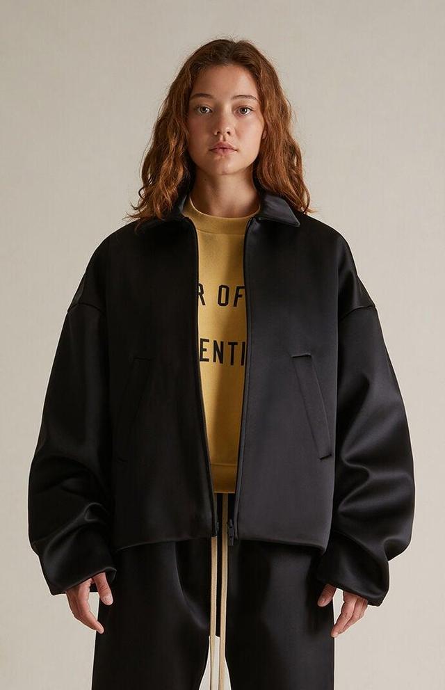 Fear of God Essentials Women's Satin Bomber Jacket - Product Image