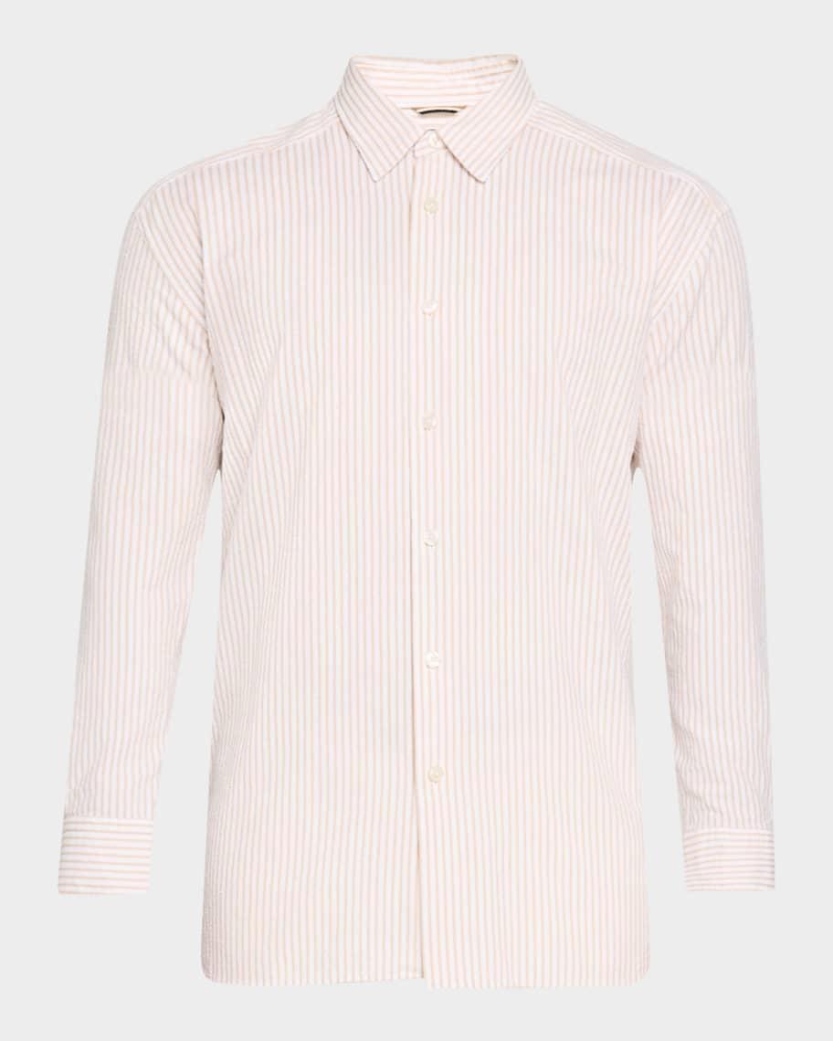 Mens Cole Cotton Stripe Casual Button-Down Shirt Product Image