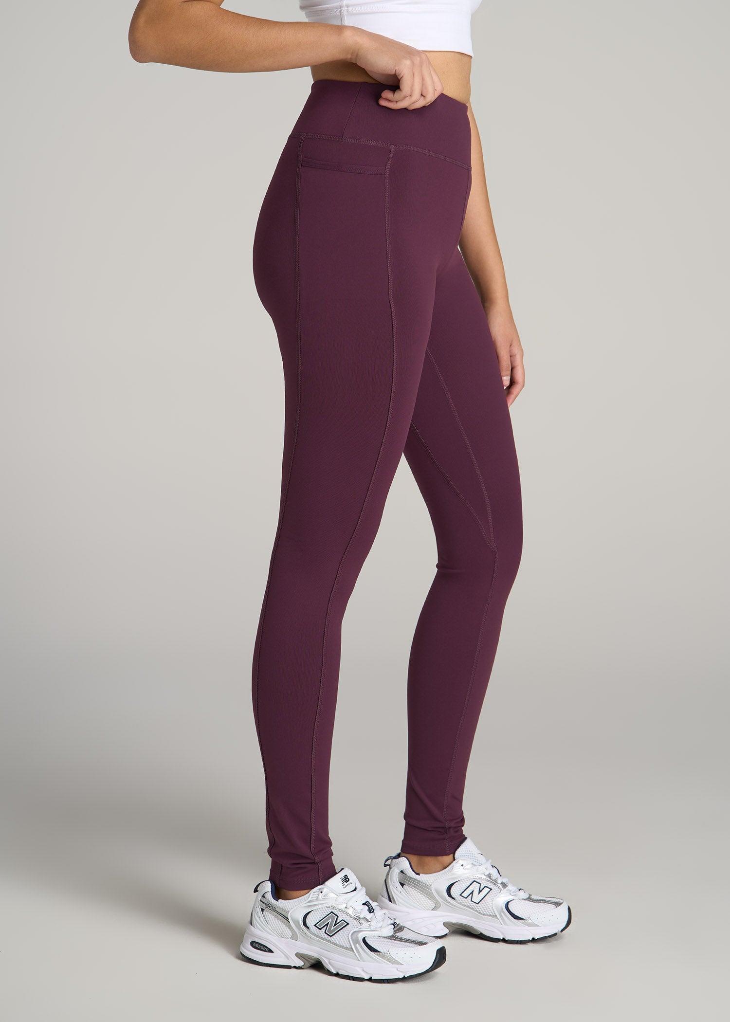 Bella Outer-Pocket Tall Women's Legging in Beetroot Female Product Image