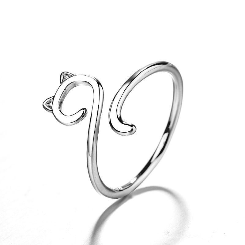 Cat Alloy Open Ring Product Image