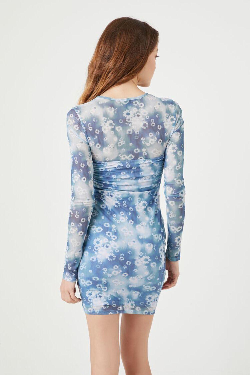 Mesh Floral Print Mini Dress | Forever 21 Product Image