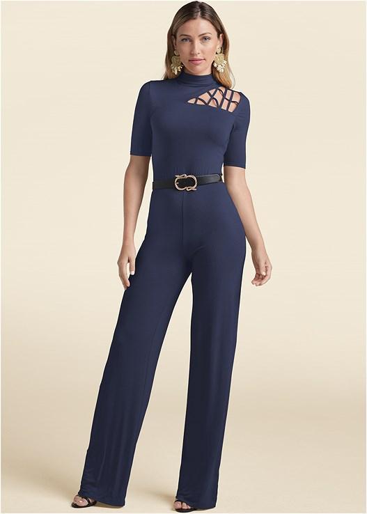 Strappy Mock-Neck Jumpsuit Product Image