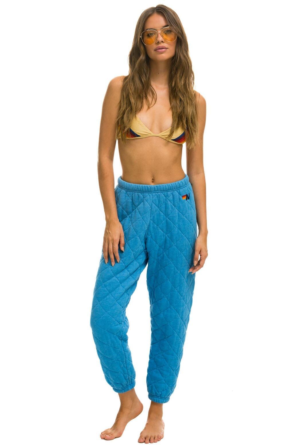 QUILTED SWEATPANTS - OCEAN Female product image