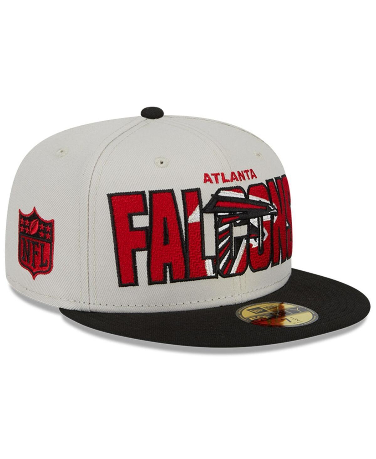 Men's New Era Stone/Black Atlanta Falcons 2023 NFL Draft On Stage 59FIFTY Fitted Hat Product Image