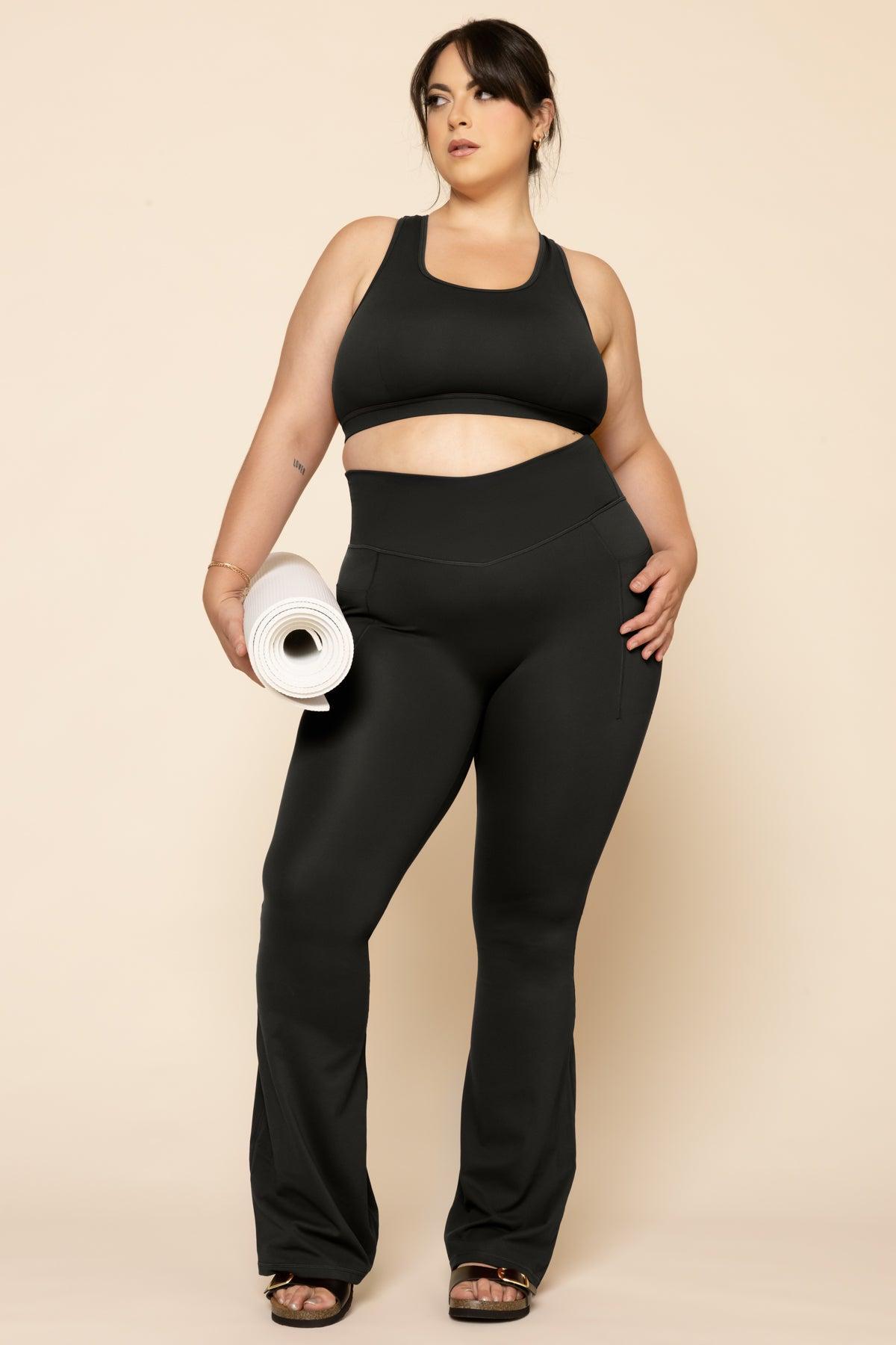 Supersculpt™ Flared Leggings with Pockets - Black Product Image