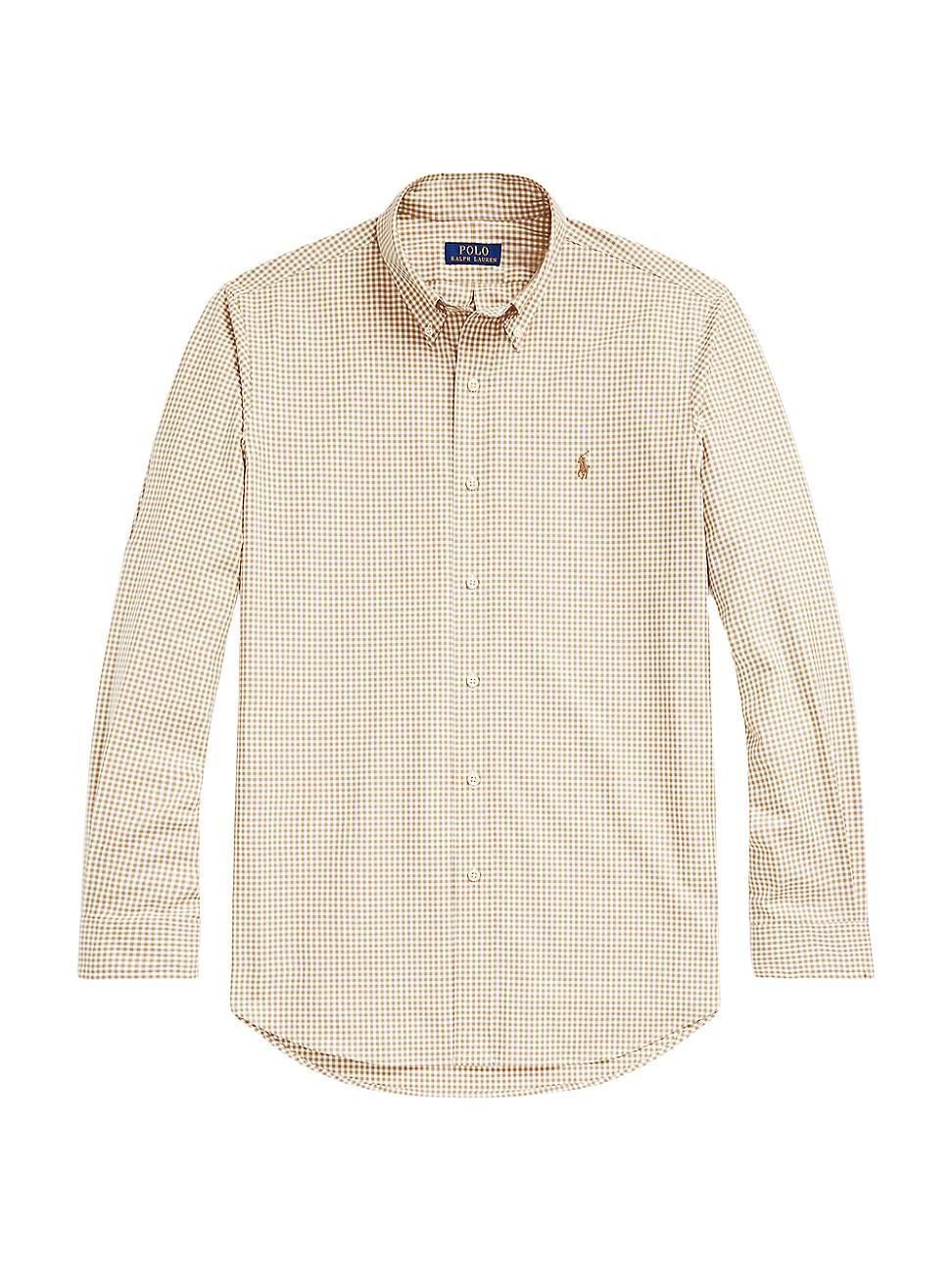 Polo Ralph Lauren Slim Fit Gingham Stretch Poplin Long Sleeve Woven Shirt Product Image