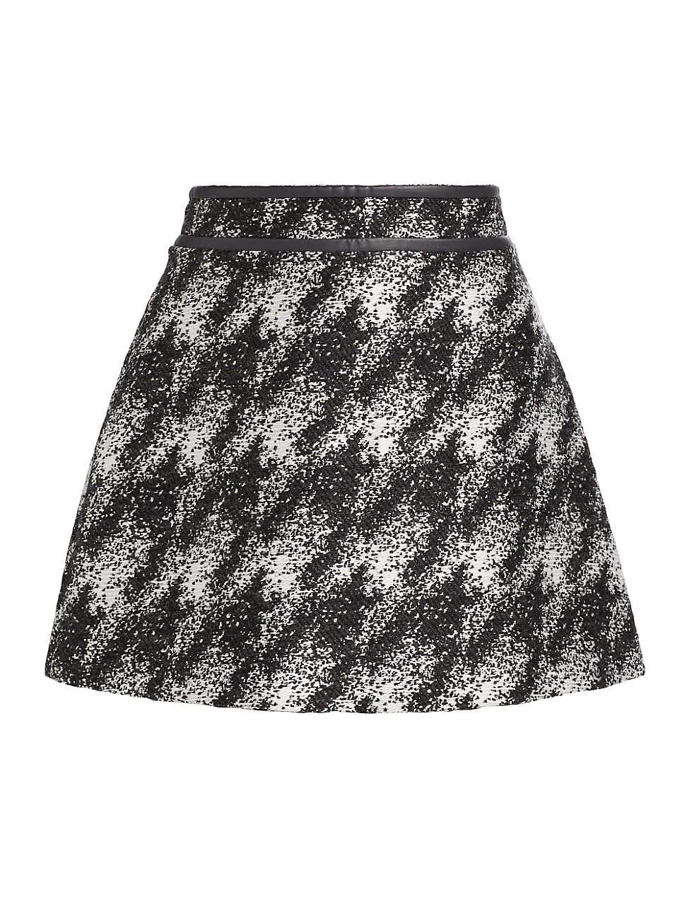 Womens Two-Tone A-Line Miniskirt product image