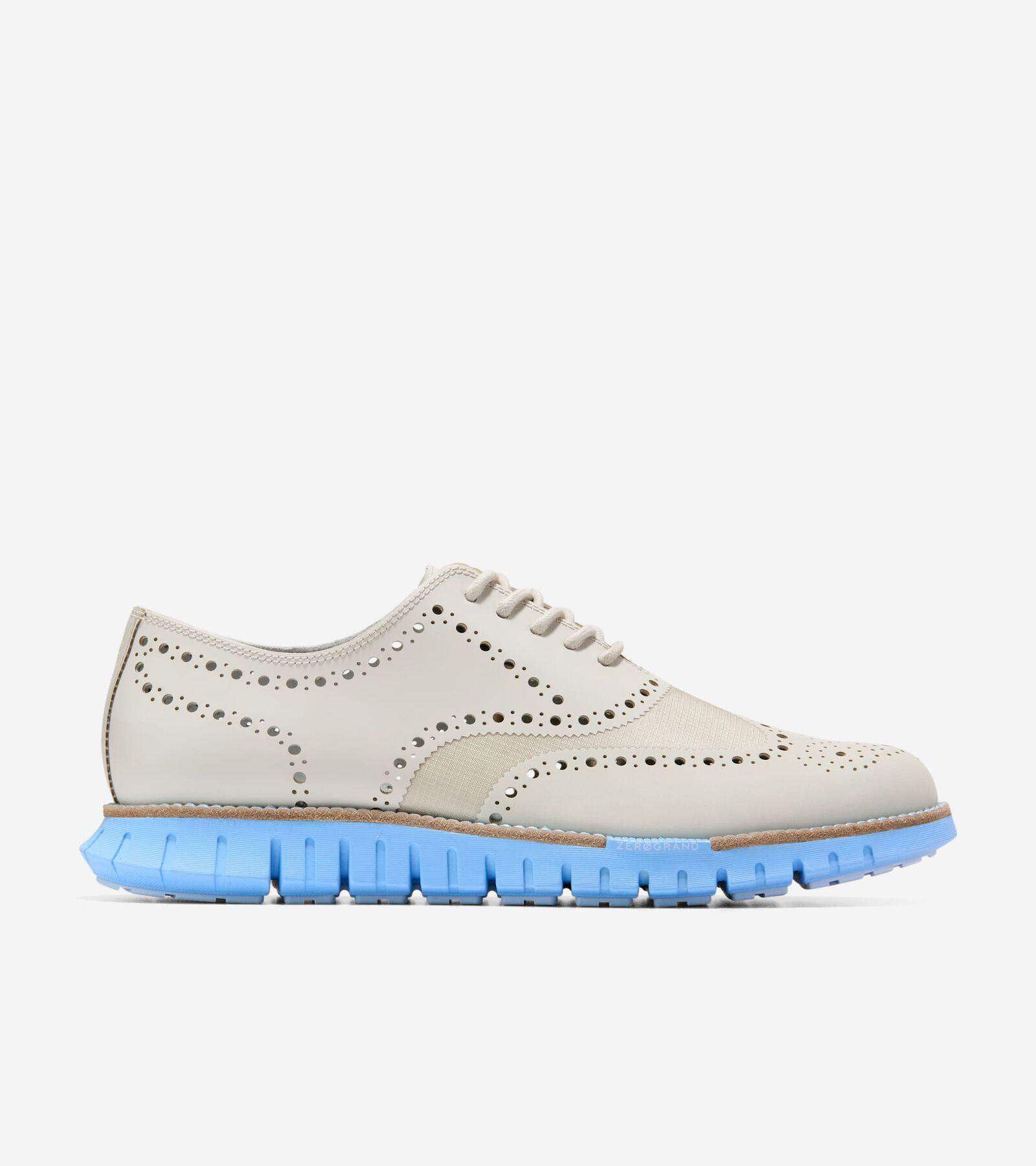 Cole Haan Mens Zergrand Remastered No Stitch Wingtip Oxford Shoes - Grey Size 10 Product Image