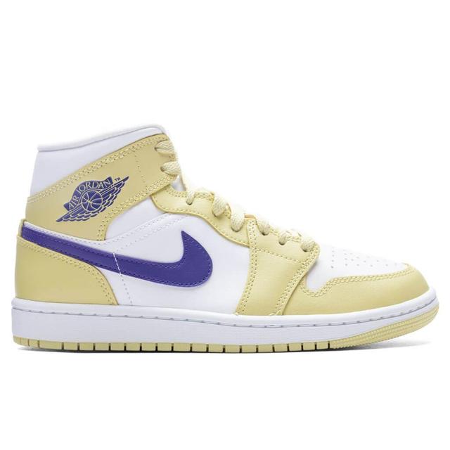 Air Jordan 1 Mid Women's - Lemon Wash/Lapis/White Female Product Image