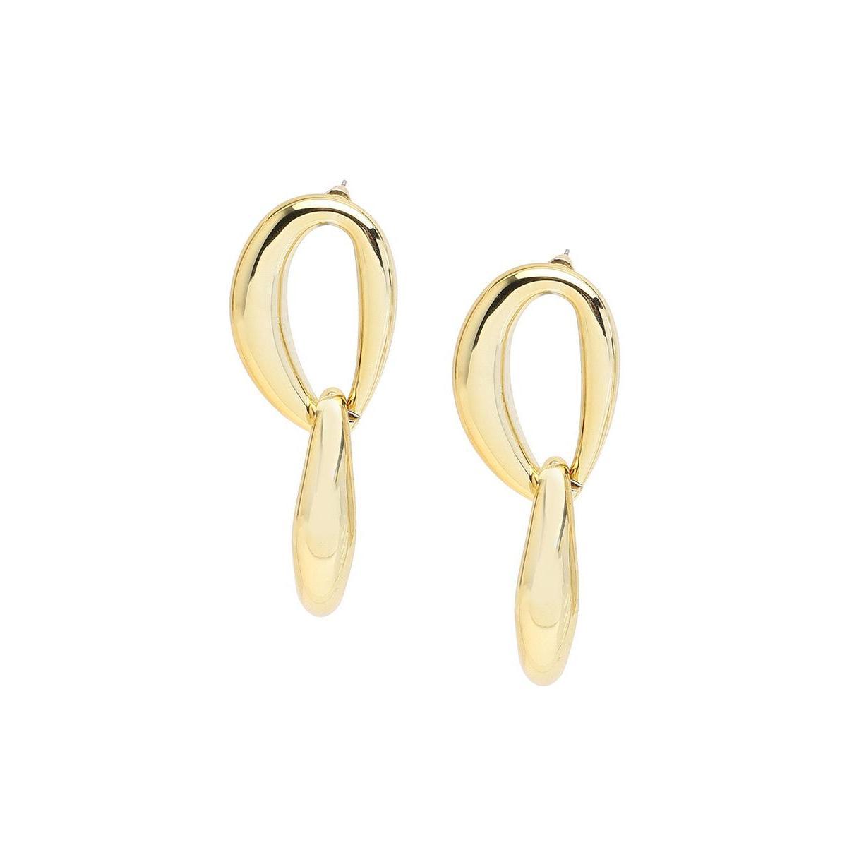 Sohi Womens White Link Drop Earrings Product Image