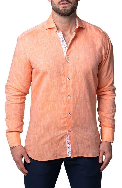 Maceoo Einstein Lenny Orange Button-Up Shirt Product Image