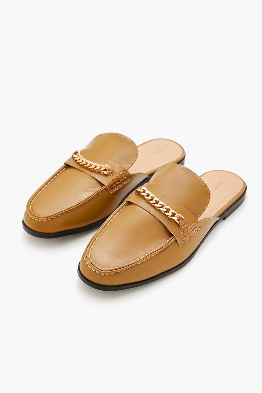 Men Curb Chain Loafer Mules | Forever 21 Product Image