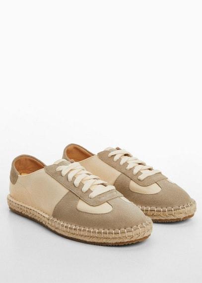 MANGO MAN - Jute shoe with suede laces ecruMen Product Image