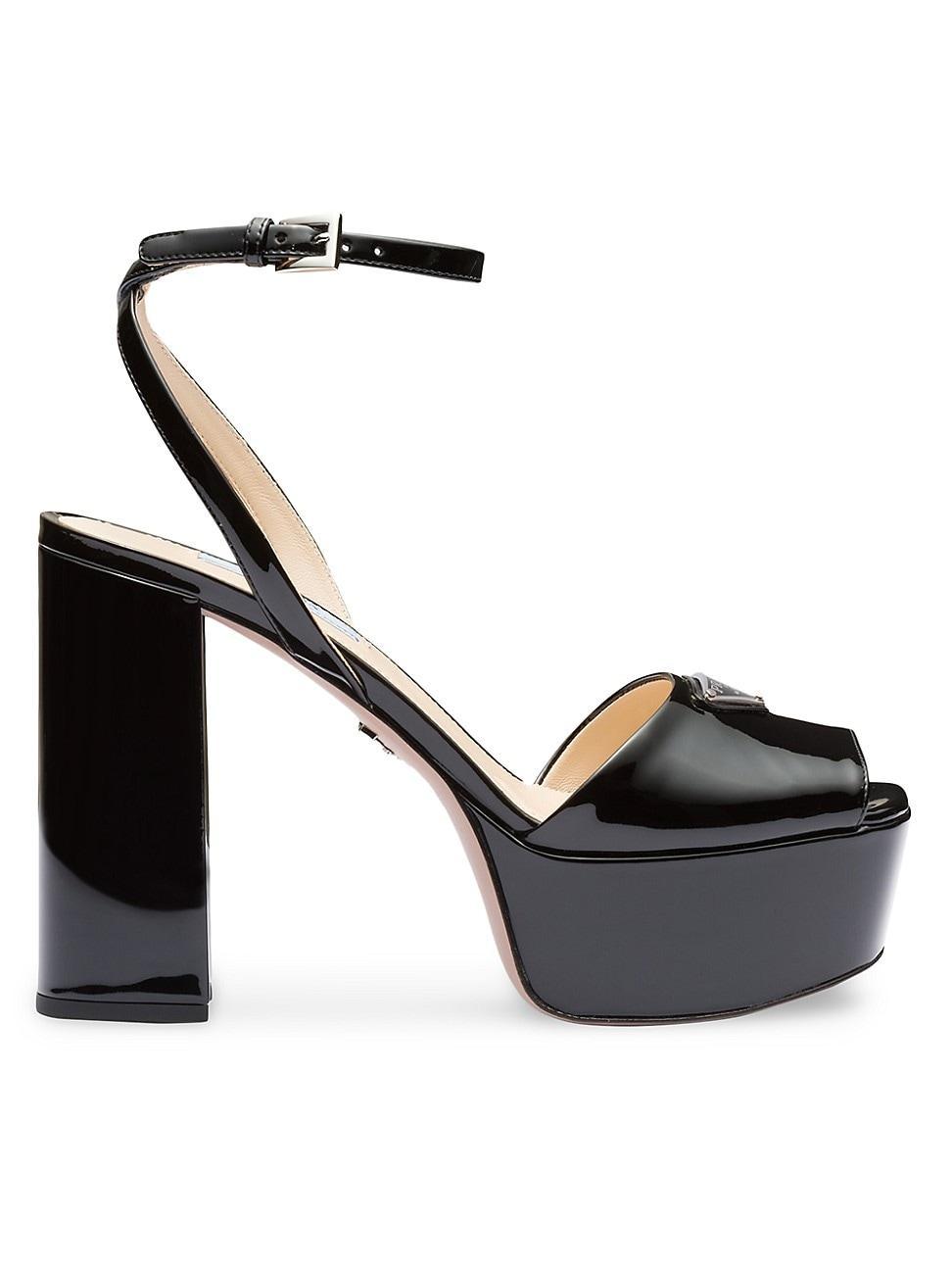 Womens Patent Leather Platform Sandals Product Image