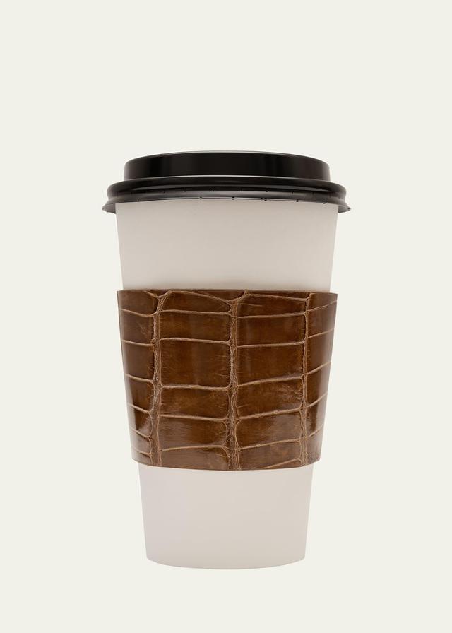 Mens Glazed Alligator Leather Cup Sleeve Product Image