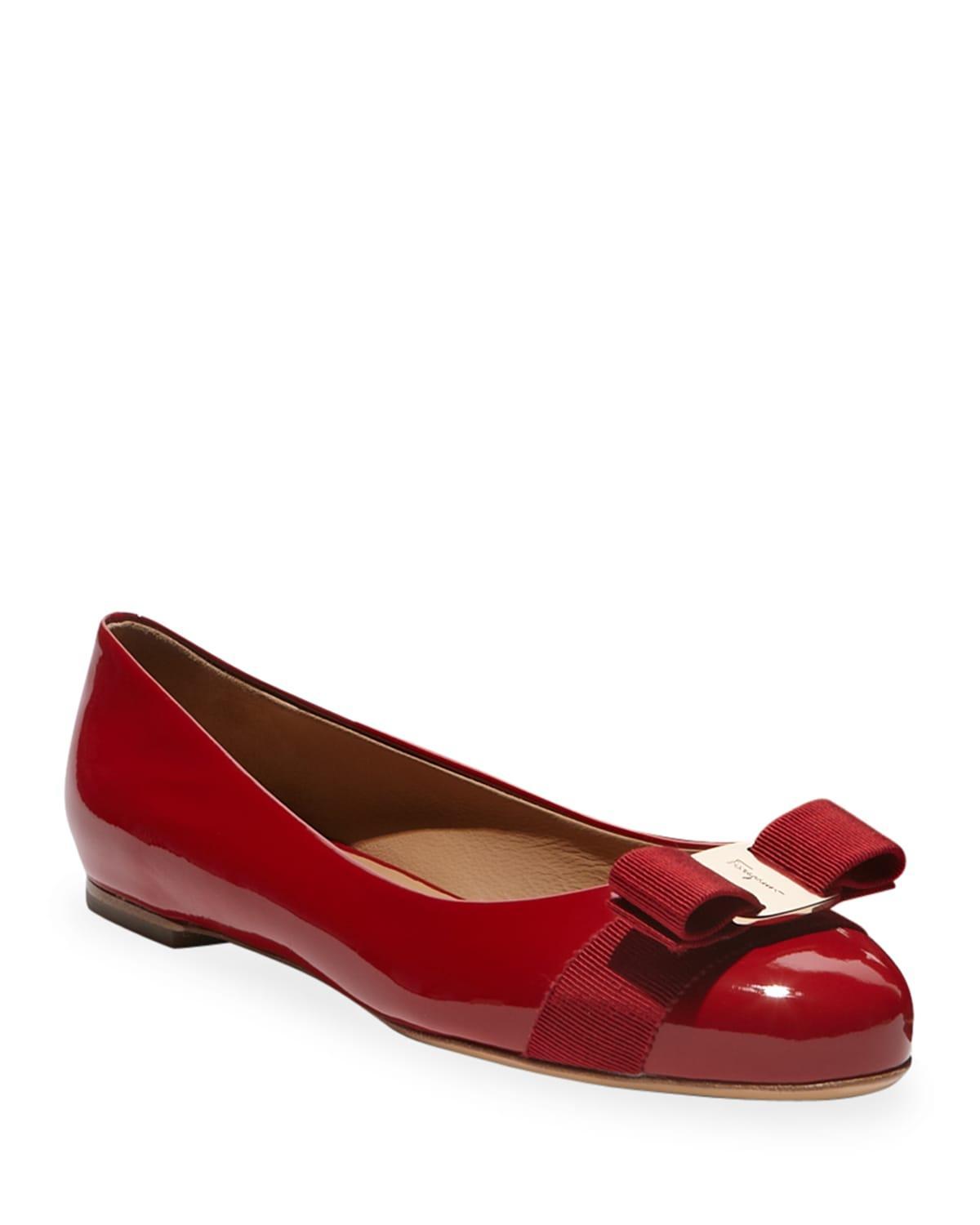 FERRAGAMO Varina Leather Flat Product Image