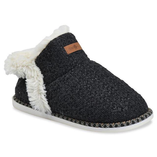 GaaHuu Textured Knit Ankle Womens Slipper Boots Grey Grey Product Image