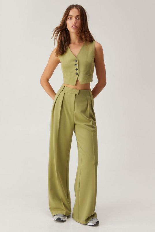 Tailored Pleat Detail Straight Leg Trouser Product Image