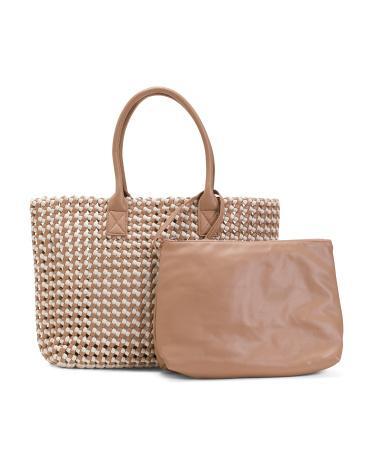 Woven Tote for Women | Leather Product Image