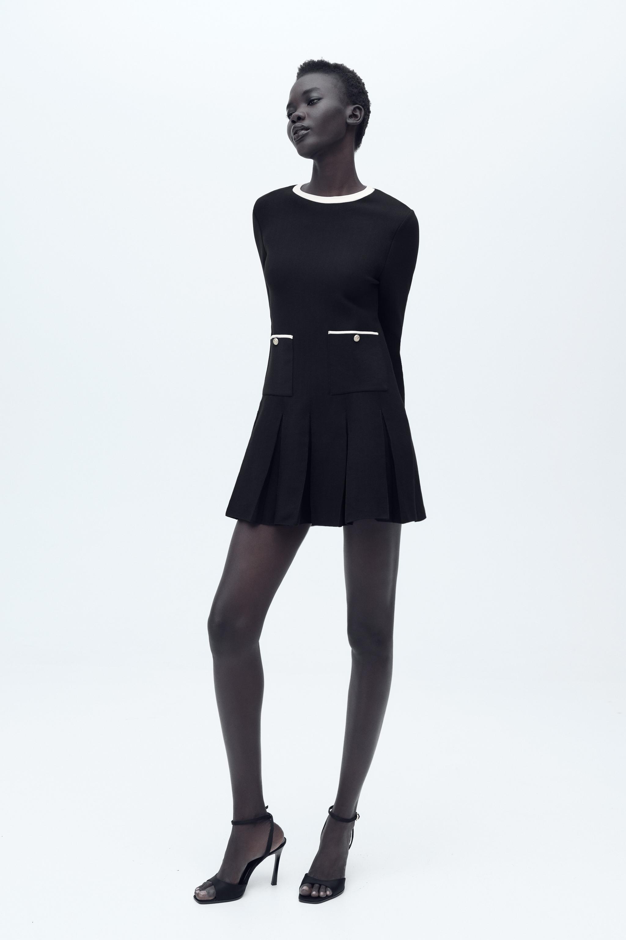 BOX PLEAT MINI DRESS Product Image