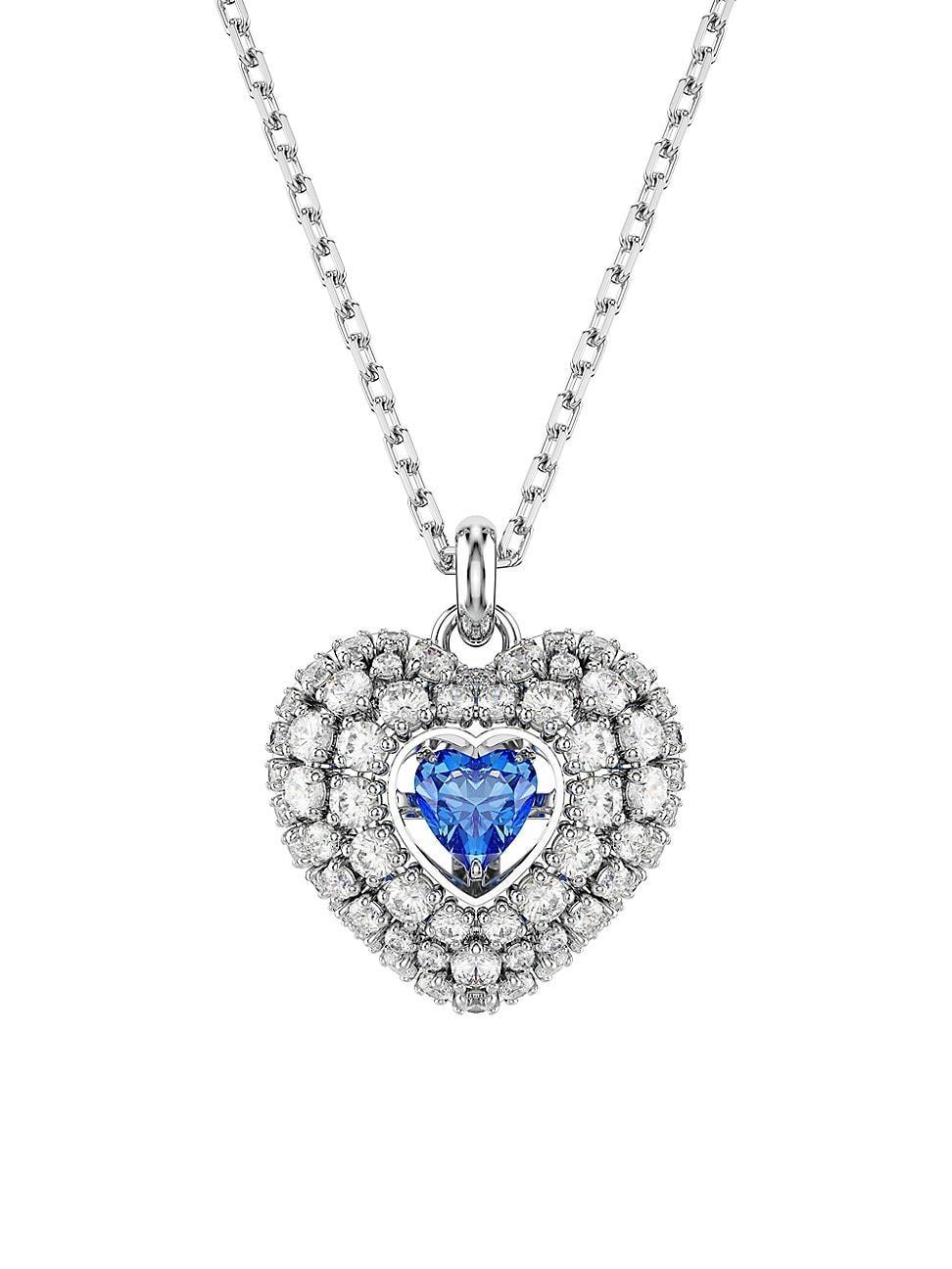 Womens Hyperbola Crystal Dancing Heart Pendant Necklace Product Image