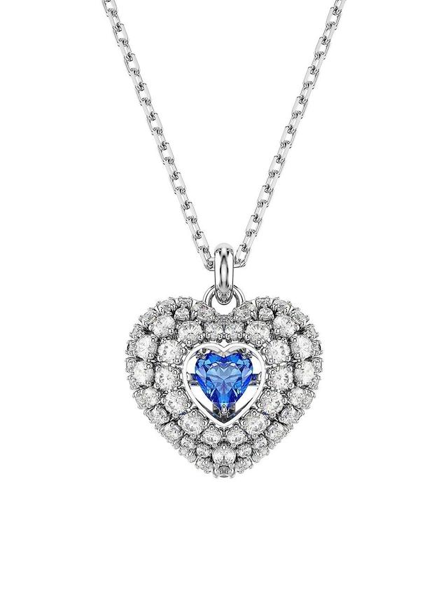 Womens Hyperbola Crystal Dancing Heart Pendant Necklace Product Image