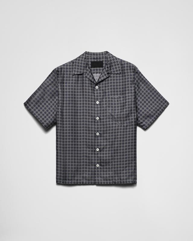 Short-sleeved silk shirt Product Image