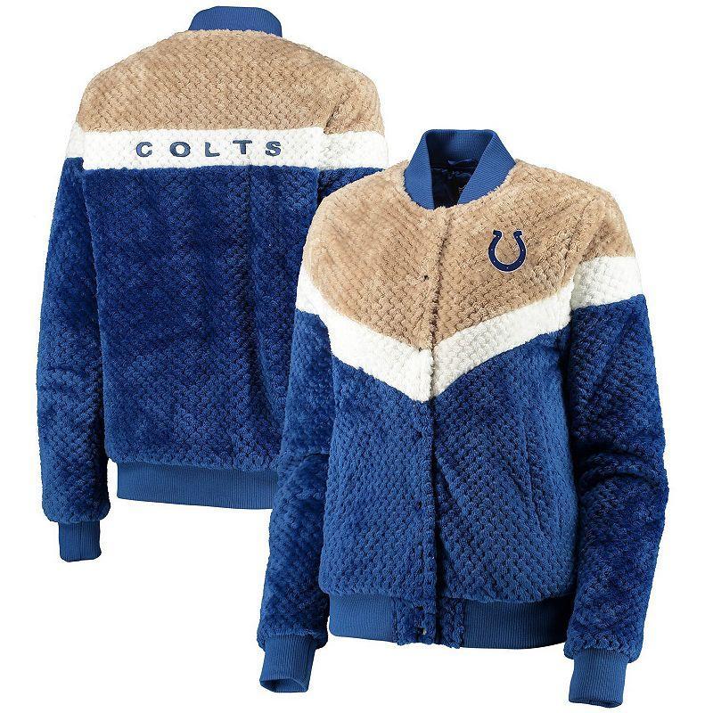 Womens G-III 4Her by Carl Banks Royal/Cream Indianapolis Colts Riot Squad Sherpa Full-Snap Jacket Product Image