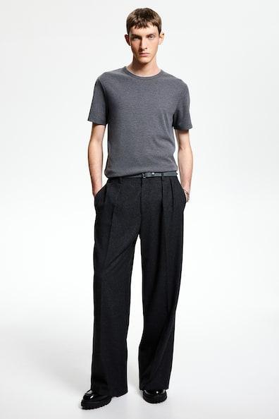 Loose Fit Wool-Blend Pants Product Image