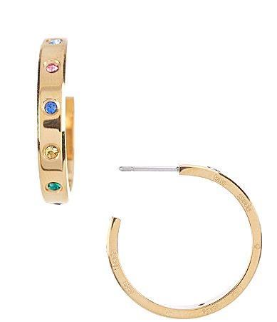 kate spade new york crystal station hoop earrings Product Image