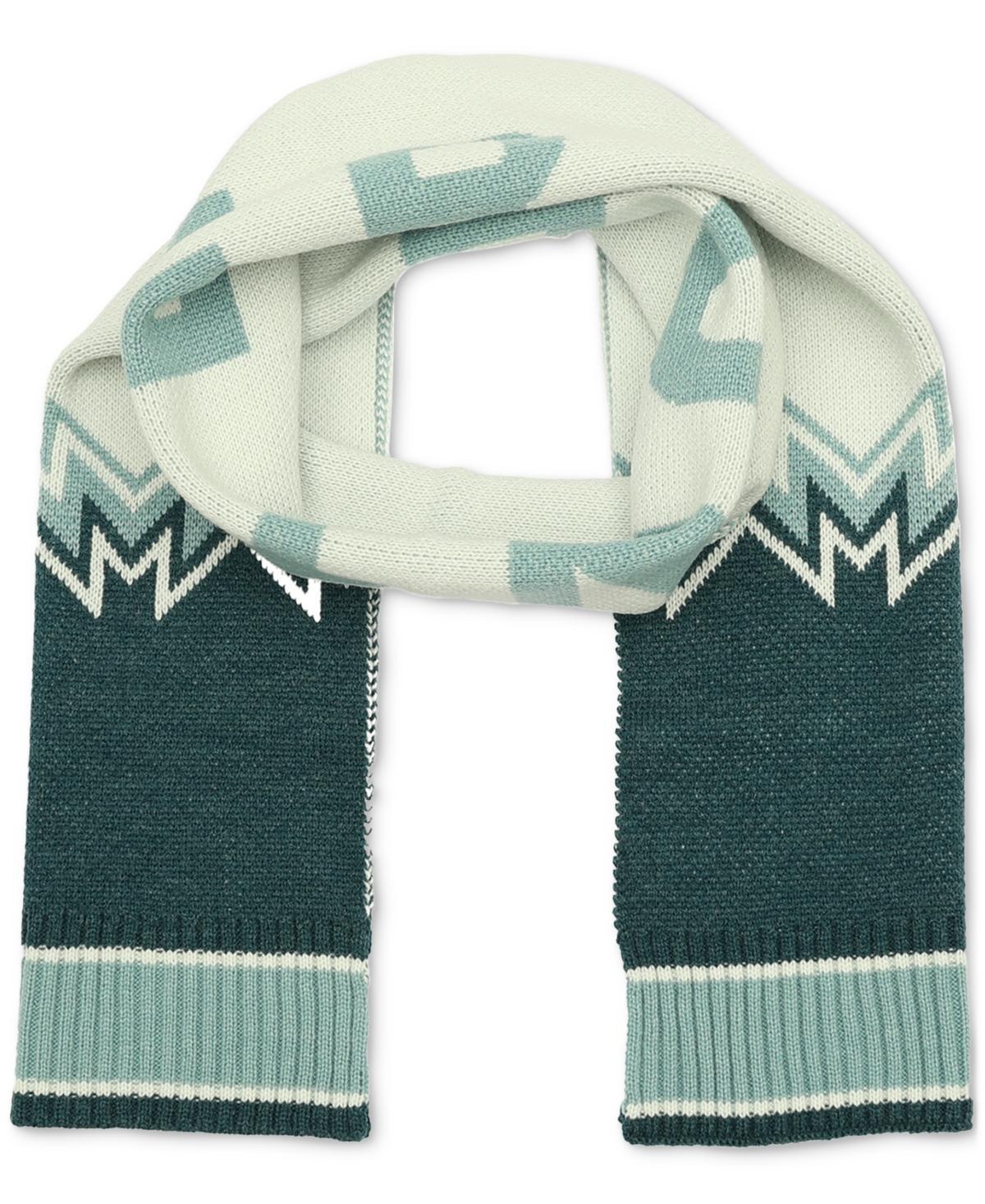 Hunter Womens Fair Isle Ribbed-Trim Scarf Product Image