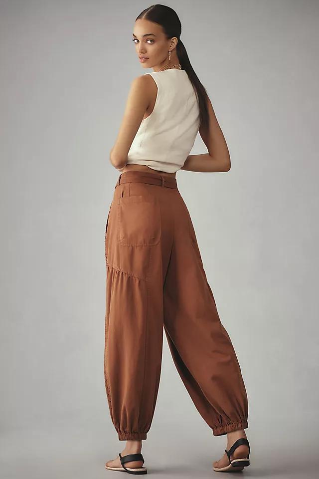 By Anthropologie Washed Eyelet Jogger Pants Product Image