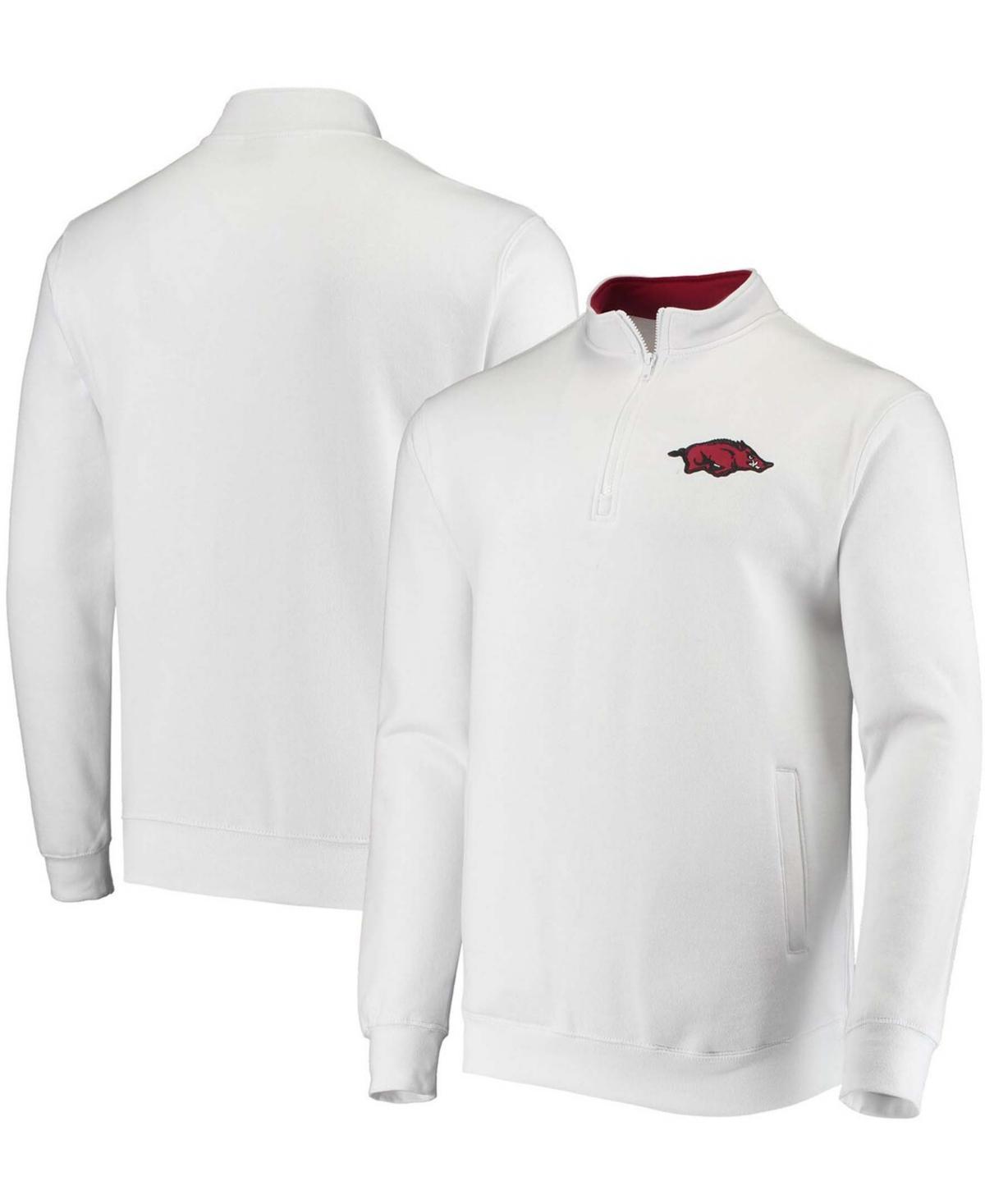 Mens Colosseum White Arkansas Razorbacks Tortugas Logo Quarter-Zip Jacket Product Image