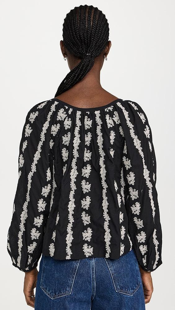 Madewell Top Embroidered Emilina Top | Shopbop Product Image