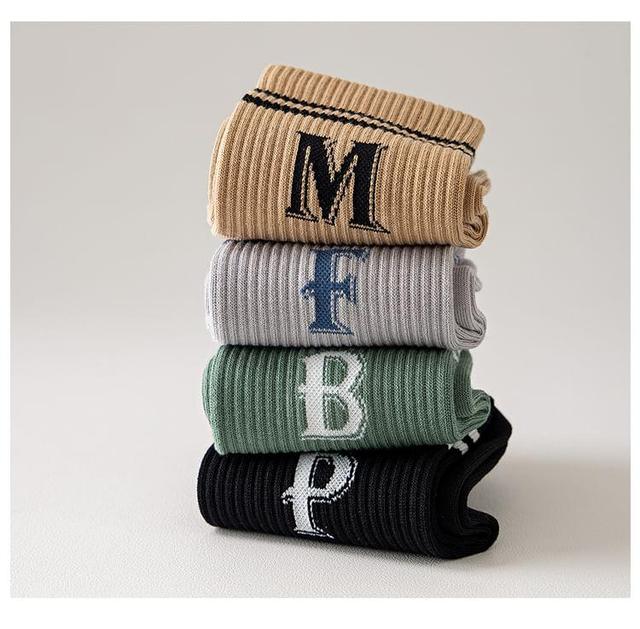 Lettering Crew Socks Product Image