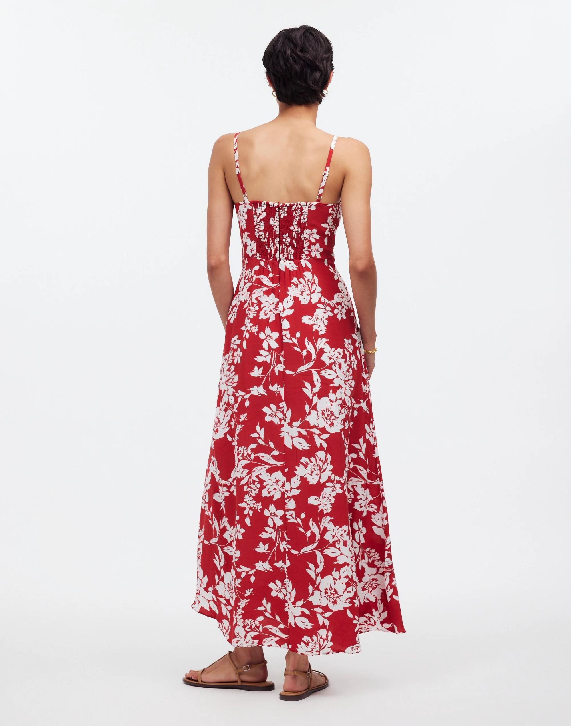 Square-Neck Tank Dress in Floral Product Image