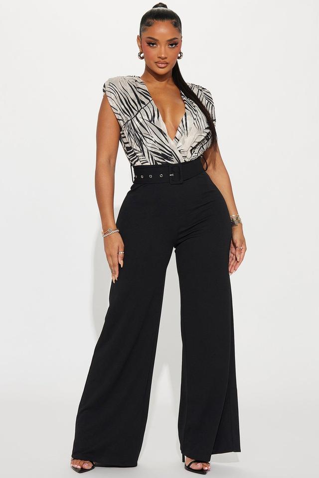 Fight For This Jumpsuit  - Black Product Image